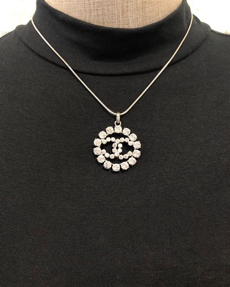 chanel cc necklace charm|authentic Chanel necklace for sale.